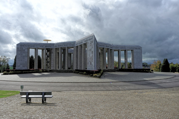 Photograph of Memorial du Mardassons, Mardassons Memorial, Battle of Bulge memorial by Pete Free for his article on Armistice Day.